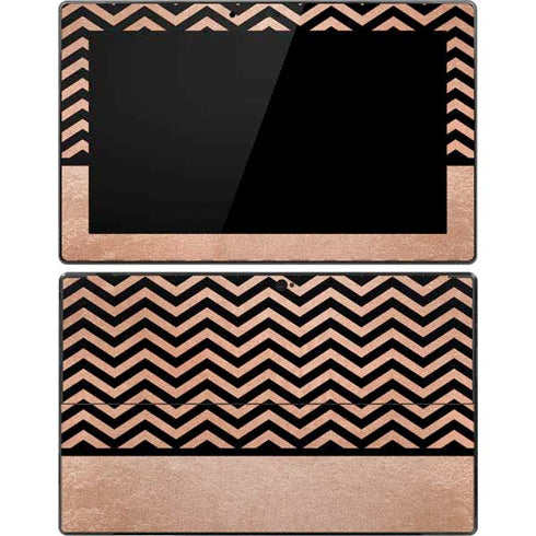 Rose Gold Chevron Split Surface Pro Tablet Skin